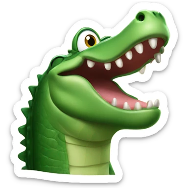 Alligator saying happy 5th birthday Thomas!  sticker