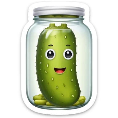 pickle in a jar sticker