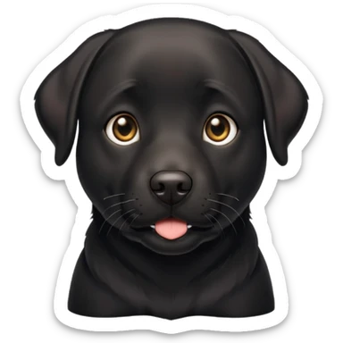 Labrador  negro adulto sticker