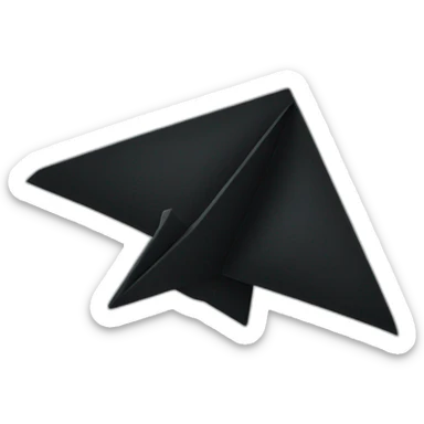 black Paper plane sticker