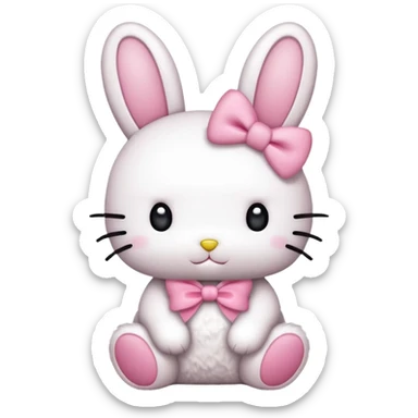 hello kitty bunny sticker