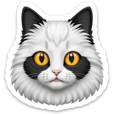 Cat black and White  sticker