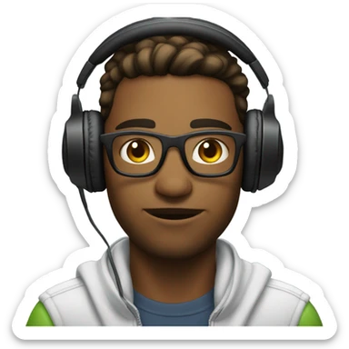 gamer with text above saying GG sticker