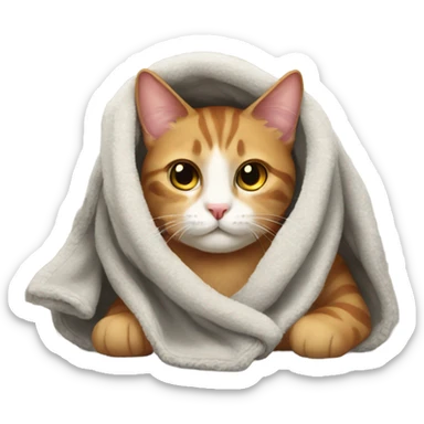 Blanket cat sticker