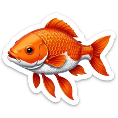 red koi fish sticker