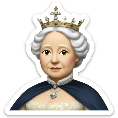 queen victoria in 21st century sticker