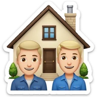 two guys trespassing their house sticker