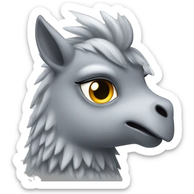 Light grey hippogriff sticker