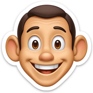 Goofy from Disney smiling sticker