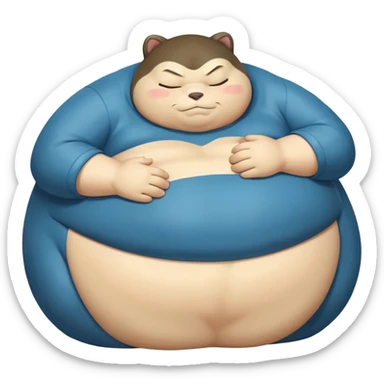 snorlax, try to preserve the character as simple as possible sticker
