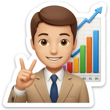 imagenes de una contador en caricatura enseñando sticker