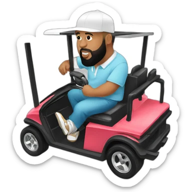 dj khaled driving golf cart sticker