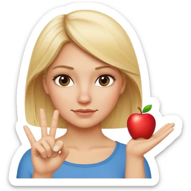 mulher loira Fazendo Gesto De “Não” em Apple iOS 10.0 sticker