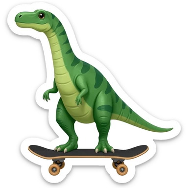 Dinosaur on a skateboard sticker