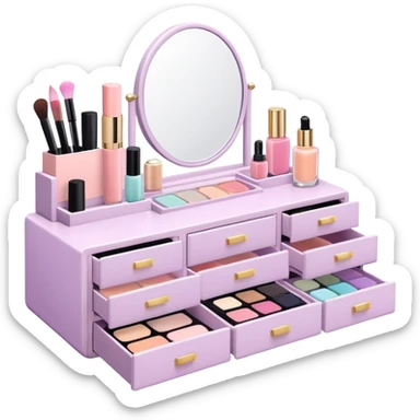 Makeup vanity aesthetic sticker