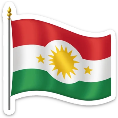 Kurdistan flag sticker