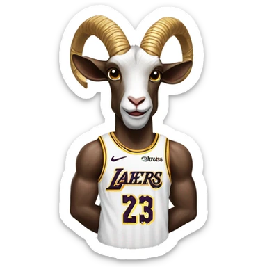 Lebron James as a goat sticker