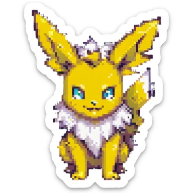 Jolteon the electric Pokémon waving sticker