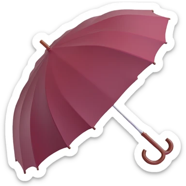 burgundy umbrella sticker