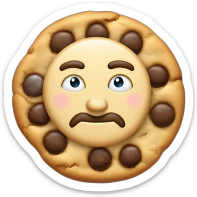 cookie in hand of Nikola tesla sticker