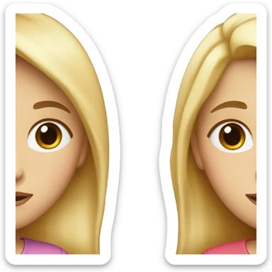 two girls kissing and one is blonde and one has brown hair sticker