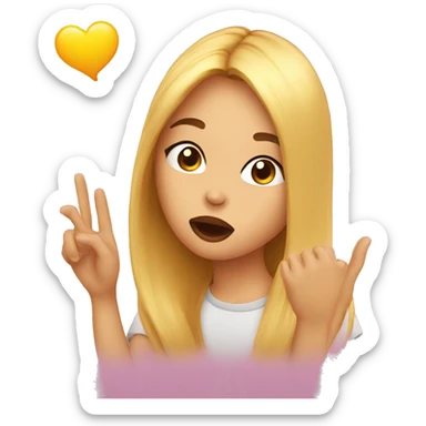 blow kiss in air sticker