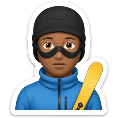 A black male in a ski mask sticker