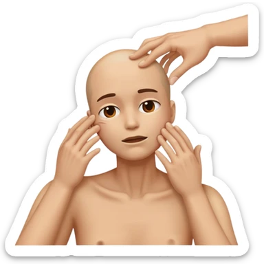 hands around neck and face dead  sticker