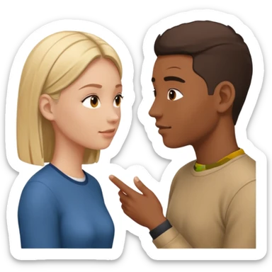 back and forth turn taking during a face to face conversation between two humans sticker