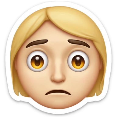 a very tired emoji with intense eyebags sticker