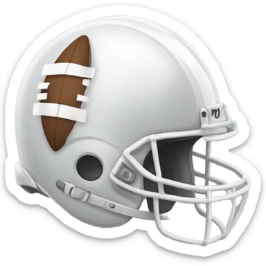 football helmet with a white bow sticker