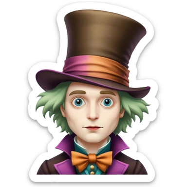Mad Hatter character from Alice in Wonderland sticker