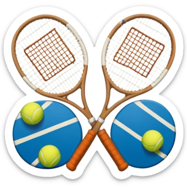 el polideportivo, agrega unas raquetas de tenis sticker