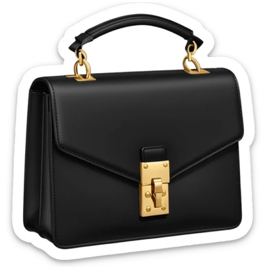 YSL handbag black gold sticker