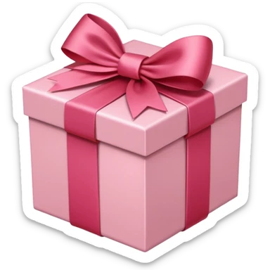 gift box red with pink pale satin bow

 sticker