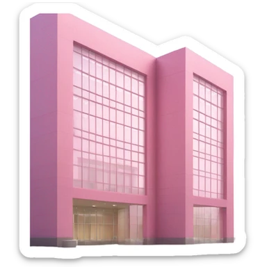 pink central bank building sticker