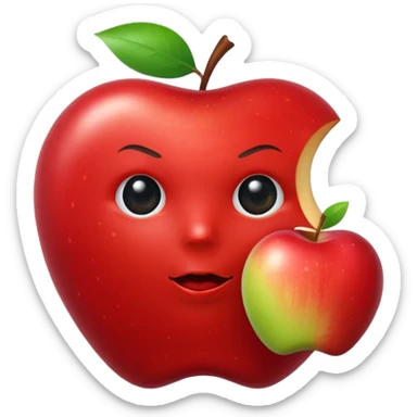 android eating apple sticker