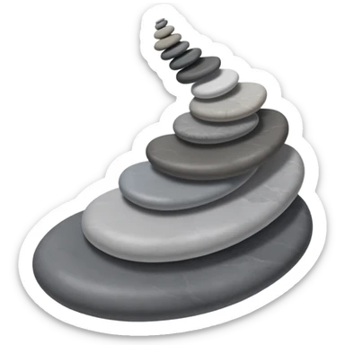 beautiful pebbles line going down a spiral sticker