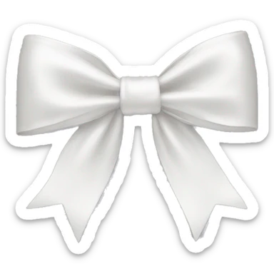 white satin bow sticker