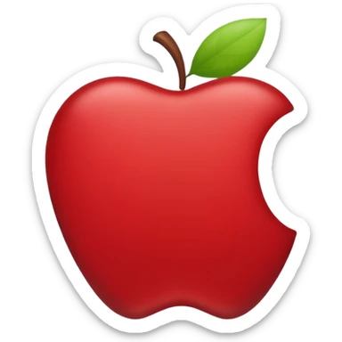 liver apple style emoji minimal details sticker