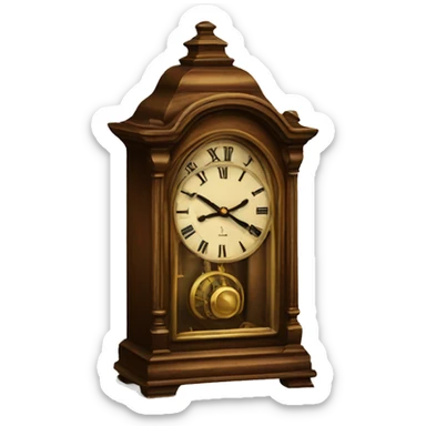 vintage clock sticker
