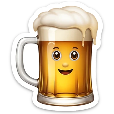 Bruine beer met grote ogen en hartjes om hem heen sticker