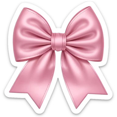 Baby pink bow sticker