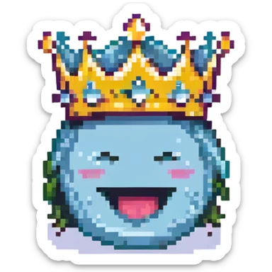 laughing emoji with a crown sticker