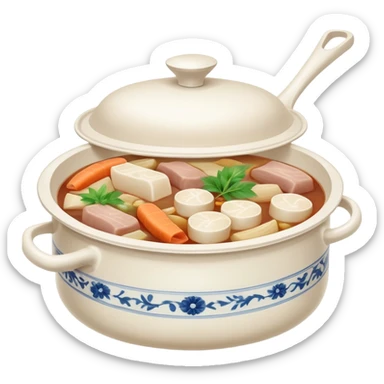 Gentle colored traditional hotpot with pale tones sticker