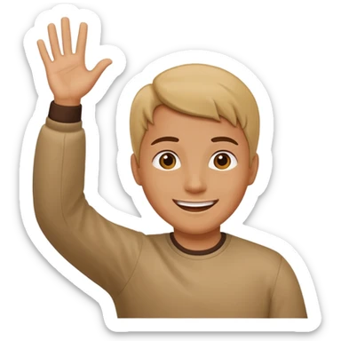 Somone waving there hands up and down  sticker