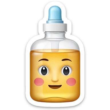 Hyperrealism, isolated. Minimalist aha pha bha 32% face peel, bottle sticker