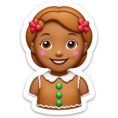 gingerbread girl sticker
