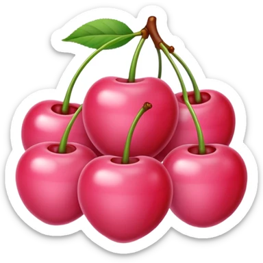 Baby Pink cherries sticker