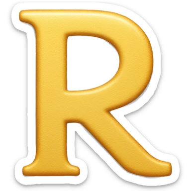 Letter R sticker
